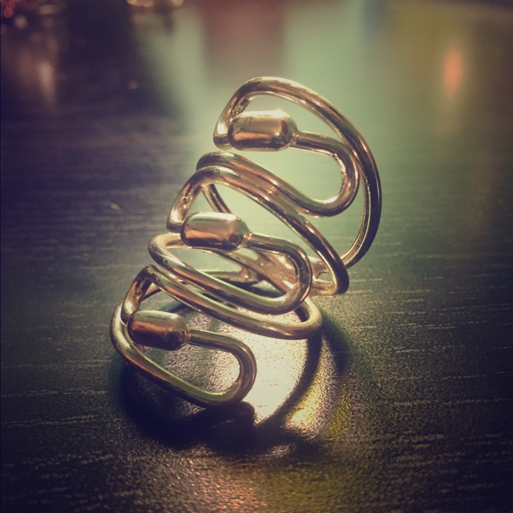 Large Swirl Ring in Silver